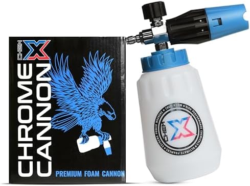 Chem-X Chrome Cannon 2.0 Foam Cannon (Blue HDPE Bottle, 34 Oz Capacity) - Image 2
