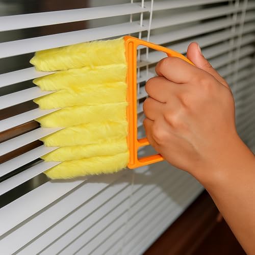 12pcs blinds cleaner tool handheld mini blind cleaner for vinyl blinds 7Finger Washable blind cleaners duster tool for Air Conditioner Window Fan Siding Dust Dirty Removable window cleaners - Image 5