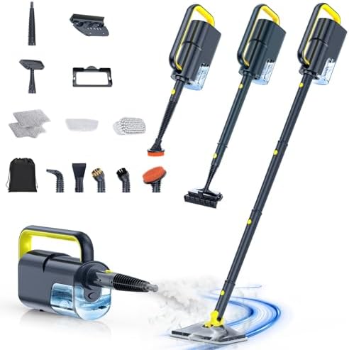 10-in-1 Steam Cleaner, Detachable Handheld Steam Mop for Multi-Surface by ScrubWiz