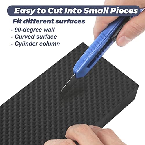 1.2" Extra Thick Garage Wall Protector 2 Pack - Self-Adhesive Car Door Protector Foam Bumper Guards for Garage Walls, Parking Aid to Prevent Dings & Scratches, Concrete Drywall Friendly, Black - Image 6