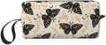 Gothic Witchy Butterfly Makeup Bag for Women | Small Travel Cosmetic Pouch with Zipper, Compact Makeup Organizer Bag for Purse, Toiletries, Skincare & Daily Essentials by OLUSENMO