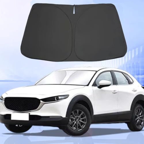 Windshield Sun Shade for Mazda CX-30 2019-2024, 4-Layer 240T Foldable UV Block Car Accessory to Cool Interior by Unknown