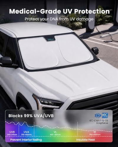 REEVAA Car Windshield Sun Shade for Toyota Tundra 2026 - Image 3