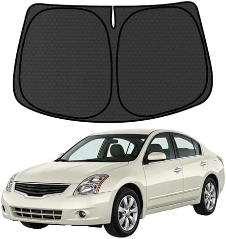 Sentra Customized Windshield Sun Shade for 2007 2008 2009 2010 2011 2012 Sentra Front Window Sunshade Visor Protector Foldable Blocks UV Rays Keep Car Cooler Accessories by aatoppus
