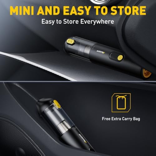 AUXITO Car Vacuum Portable Cordless 14000Pa Suction, Handheld Vacuum Blow & Suction 2 in 1, Small Vacuum Cleaner Hand Held Vacuum for Car, Home, Pet, Office, Ideal Gifts for Men & Women (Black) - Image 5