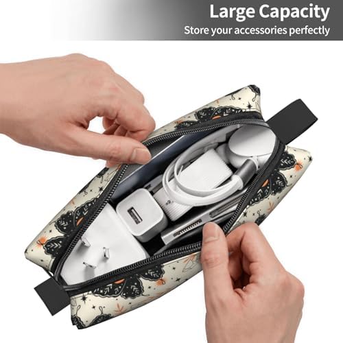 Gothic Witchy Butterfly Makeup Bag for Women | Small Travel Cosmetic Pouch with Zipper, Compact Makeup Organizer Bag for Purse, Toiletries, Skincare & Daily Essentials - Image 5