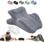 Couples Pillow Ergonomic Support Pillow Reading Pillow Memory Foam Lounger Cushion, 27-Degree Angle Design, NeckPillow, Contoured Multi-Position Support for Couples(Gray,23"x18"x15") by Unknown