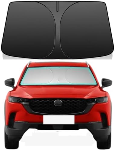 Windshield Sun Shade for Mazda CX-50 2023-2026 Mazda CX50 Hybrid SUV Foldable Car Front Window Sunshade Accessories 4-Layer 240 T Sun Visor Protector Reflective Cover Block UV Rays & Sun Heat by Unknown