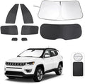 TINGLU Window Shades for Jeep Compass 2017-2024 Accessorie Car Side Full Windows Rear Triangular Windshield Sun Shade Sun UV Rays & Privacy Protection for Camping,Napping,and Relaxing 8PCS by TINGLU