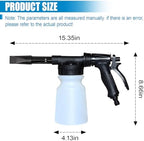 ZIMISI Car Wash Foam Gun, Foam Cannon for Hose, Professional Car Foam Sprayer with 6 Levels Foam Concentration, Spray Gun Cleaner, Connects to Any Garden Hose (Black) - Image 2