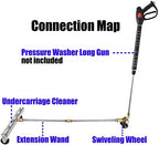 M MINGLE Pressure Washer Undercarriage Cleaner with Swivel Wheel, 4000 PSI - Image 2