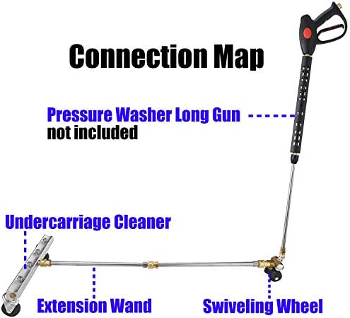 M MINGLE Pressure Washer Undercarriage Cleaner with Swivel Wheel, 4000 PSI - Image 2