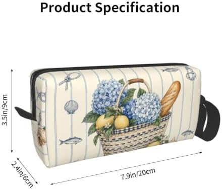 Coastal Small Makeup Bag, 600D Oxford Cosmetic Pouch for Women | Coastal Cosmetic Bag, Double-Sided Printed Toiletry Pouch with Foam Padding for Women, Travel, Gym, Weekend and Daily Use - Image 3