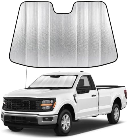EcoNour Foldable Sun Shade Fit for Ford F150 2021-2024 2025 2026 by EcoNour