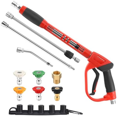 Tool Daily Pressure Washer Gun with Replacement Wand Extension, 64 Inch by ToolDaily