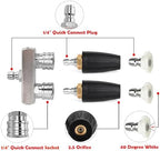 Dual Turbo Nozzle Pressure Washer and Dual Pressure Washer Tips 2-in-1,with 2 PCS 360°Rotating Turbo Nozzle,2 PCS Nozzle Tips,4000 PSI,1/4 Inch Quick Connect pressure washer accessories - Image 5