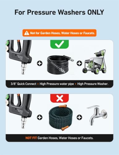 AstroAI Short Pressure Washer Gun with Swivel, 3/8" Quick Connect, 4060 PSI - Image 3