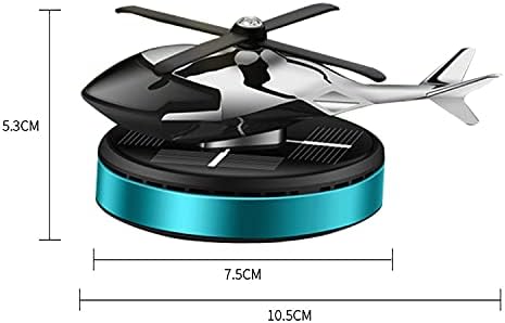 Car Air Freshener,Al Alloy Solar Helicopter Diffuser,Home&Car Décor|Blue - Image 2