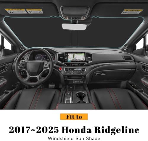 Car Windshield Sun Shade for Honda 2017-2025 2026 Ridgeline Accessories (OEM Design) Reflective Foldable Heat Insulation Sunshade for Ultimate Protection - Image 2