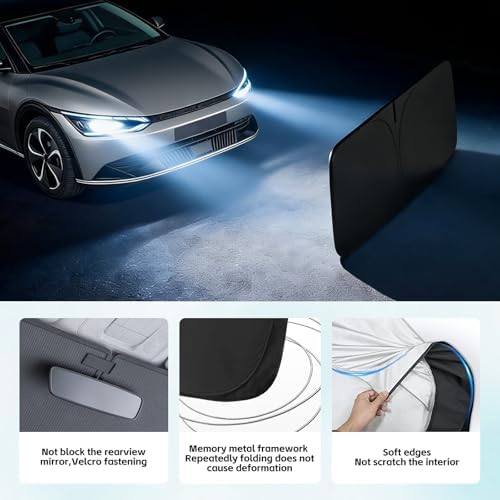 Windshield Sun Shade for Kia EV6 2022-2026 Sunshade - Image 5