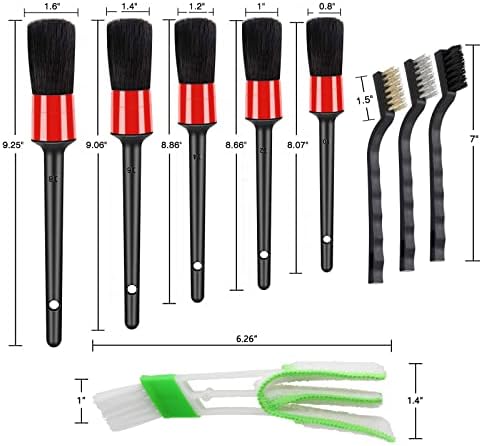 HMPLL 10pcs Auto Car Detailing Brush Set Car Interior Cleaning Kit - Image 5