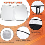 Foldable Front Windshield Sunshade fit for Nissan Kicks 2018-2024 - Image 7