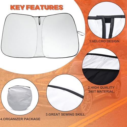 Foldable Front Windshield Sunshade fit for Nissan Kicks 2018-2024 - Image 7