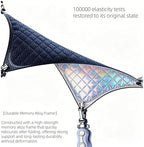 Foldable Windshield Sunshade | 5-Layer Laser Reflective Oxford Fabric Car Sun Shade with Steel Frame | UV Protection Heat Shield Sun Visor | Keeps Interior Cool & Protects Dashboard L(58 * 31 inch) - Image 6