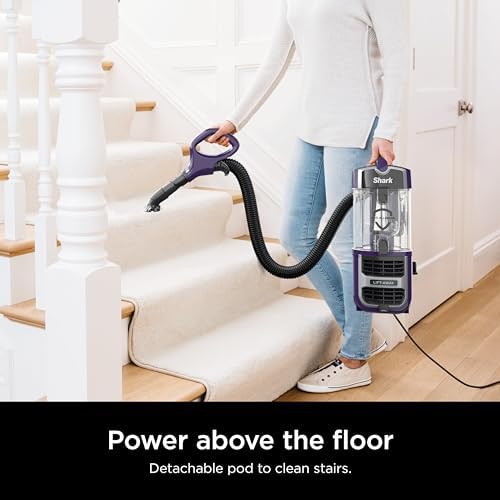 Shark Lift-Away Upright Vacuum, PowerFins, No Hair Wrap, Eggplant, ZD201 - Image 5
