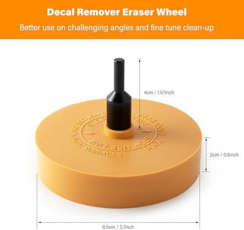 Gomake Eraser Wheel Decal Remover Tool Kit Rubber Eraser Wheel for Drill - Image 4