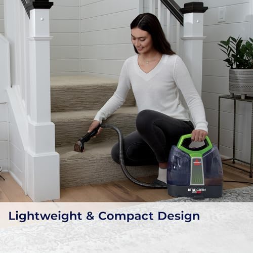 BISSELL Little Green Proheat Portable Deep Cleaner/Spot Cleaner and Car/Auto Detailer with self-Cleaning HydroRinse Tool for Carpet and Upholstery, 2513E - Image 5