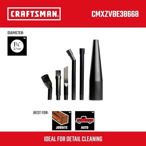 CRAFTSMAN CMXZVBE38668 1-1/4 in. 6-Piece Micro-Cleaning Vac Attachment Kit - Image 2