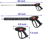 M MINGLE Replacement Pressure Washer Gun with Extension Wand, M22 15mm or M22 14mm Fitting, 5 Nozzle Tips, 40 Inch, 4000 PSI (Pack of 2) - Image 3