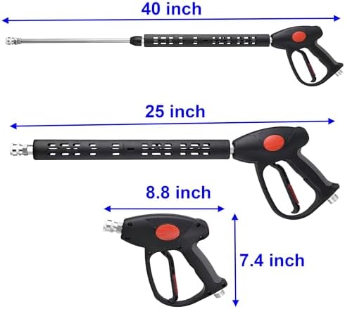 M MINGLE Replacement Pressure Washer Gun with Extension Wand, M22 Fitting - Image 3