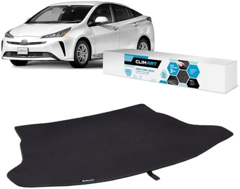 CLIM ART Cargo Liner for Toyota Prius 2016-2022 Custom Fit Trunk Mat, with Honeycomb Dirtproof & Waterproof Technology - All-Climate, Heavy Duty, Anti-Slip Cargo Liner, Luggage - FL01116139 by CLIMART