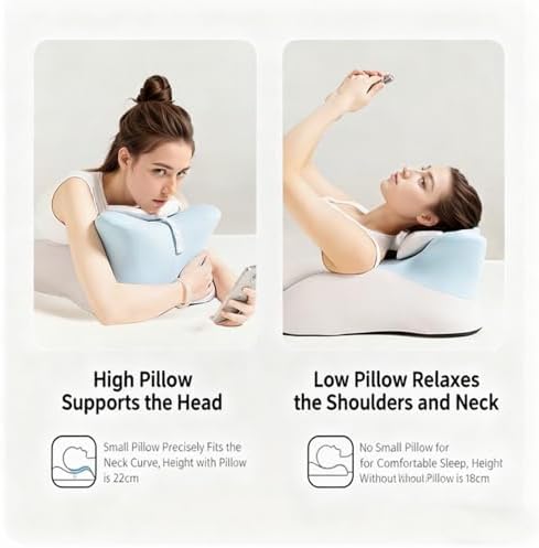 Sweet Spot Pillow for Couples, 27 Degree Couples Pillow for All Postures Wedge Pillow, Multi-Position Support for Sitting & Lying,Support Anti-Slip Waterproof Cover with Replaceable Design (Blue) - Image 2