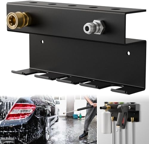 Foam Cannon Wall Mount and Pressure Washer Gun Holder Organizer by NOORSUMD