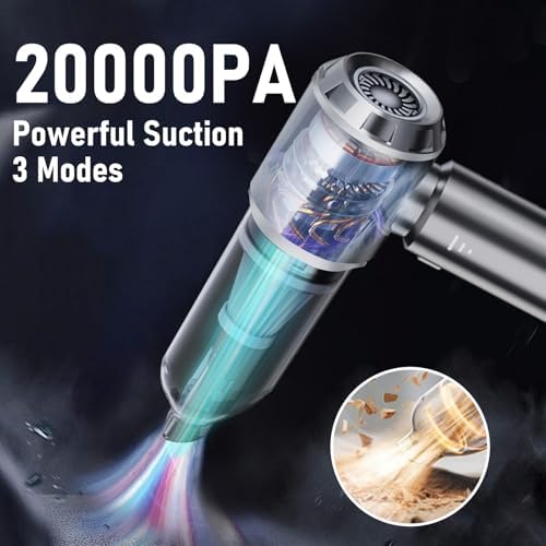 Houscly Car Vacuum Cordless Mini Handhled 4-in-1 High Power Cleaner 20000Pa - Image 2