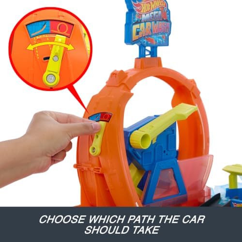 ​Hot Wheels City Mega Loop Car Wash Playset & Color Shifters Vehicle - Image 4
