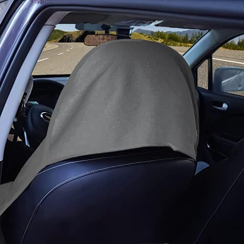 Car Seat Covers 1 Pack Grey Waterproof Towel Car Seat Cover Universal Fit for Most Trucks SUV Fitness Athletes Pets Gym and Water Sport - Image 3
