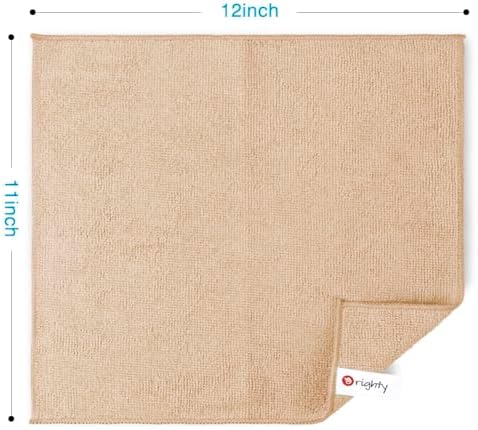 Orighty Microfiber Cleaning Cloth, Cleaning Rags, 12 Pack, 12x11 in, Brown - Image 5