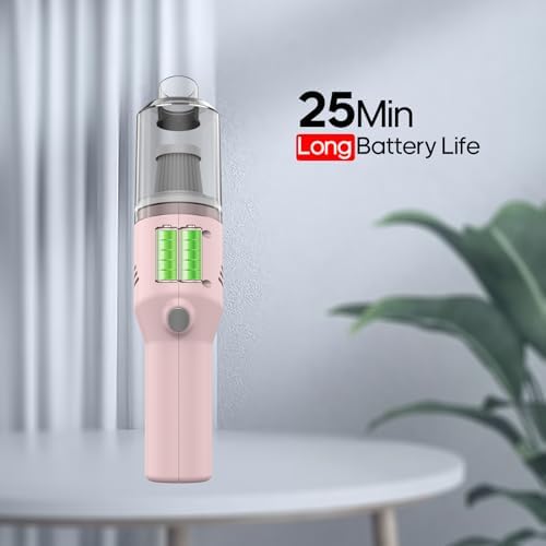 Mini Handheld Vacuum for Home&Car, Cordless Portable Rechargeable Pink - Image 5