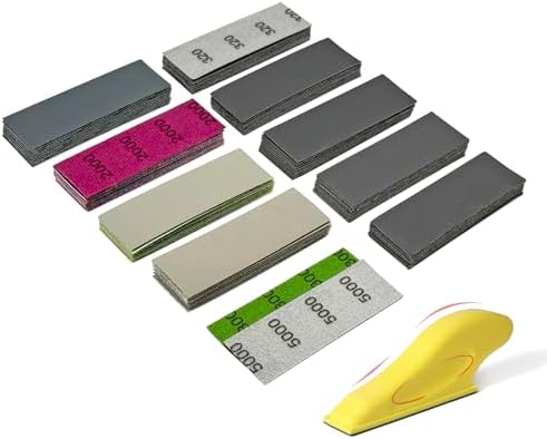 Micro Detail Sander Paper Kit 90 PCS Wet Dry Sandpaper (Grit 320 to 5000) by AutKerige
