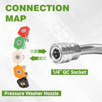 JOEJET Pressure Washer Extension Wand Stainless Steel, 1/4" Quick Connect - Image 3