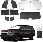 TINGLU Window Shades for Chevrolet Tahoe 2015-2020 Accessories Car Side Full Windows Rear Triangular Windshield Sun Shade Sun UV Rays & Privacy Protection for Camping Napping Relaxing 8PCS by TINGLU