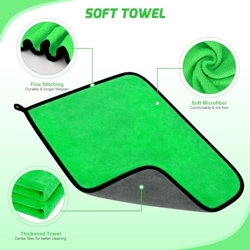 Nilight 27PCS Car Detailing Kit for Interior Exterior Car Care, Green - Image 7