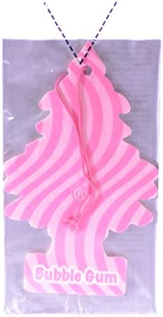 Little Trees Cardboard Hanging Car, Home & Office Air Freshener, Bubble Gum (Pack of 6) by LITTLETREES