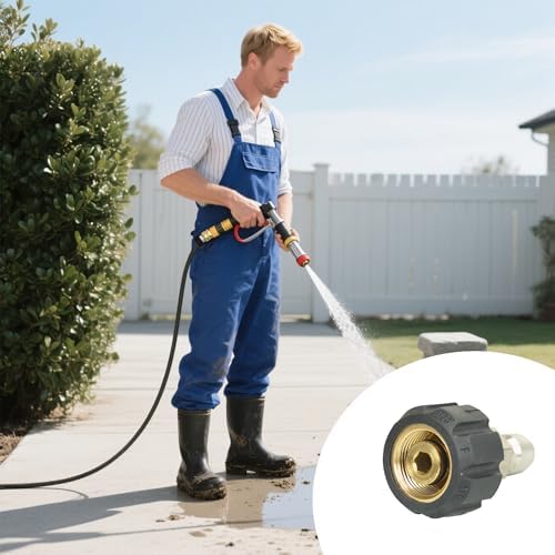Hourleey Pressure Washer Adapter Set, Quick Disconnect Kit with M22 Metric Male Thread Quick Connector, M22 Swivel to 3/8'' Quick Connect, 3/4" to Quick Release, M22 to M22 Convert, 9 Pack - Image 6