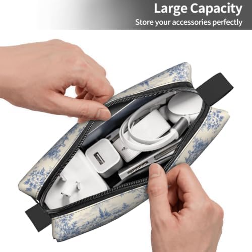 Toile Small Makeup Bag, 600D Oxford Cosmetic Pouch for Women | Toile Cosmetic Bag and Toiletry Pouch with Double-Sided Print and Foam Padding for Women, Travel, Gym, Weekend and Daily Use - Image 5