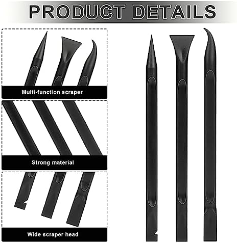 Carbon Fiber Plastic Scraper, 9 PCS Small Scraper Tool Plastic Scraper Tool Multi-Purpose Scraper Pen-Shaped Scraper Tool Non-Scratch Cleaning Tool for Tight Spaces, Kitchen, Crevices, Food, Paint - Image 3